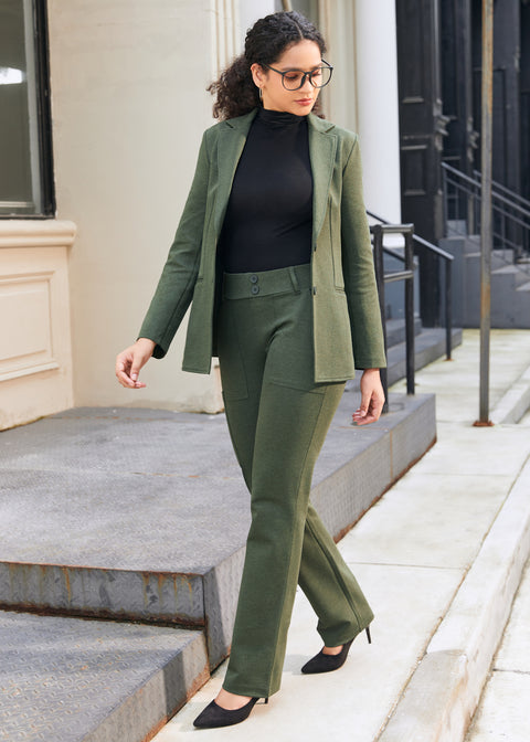 PRESALE ⏰ Two-Pocket DPYP™ Dress Pant Yoga Pants | Bootcut (Heather Olive)