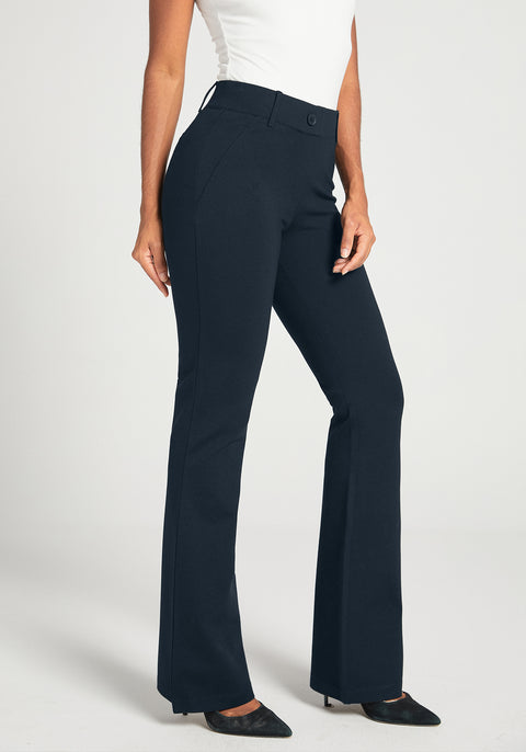 Two-Pocket Dress Pant Yoga Pant | Bootcut (Navy)