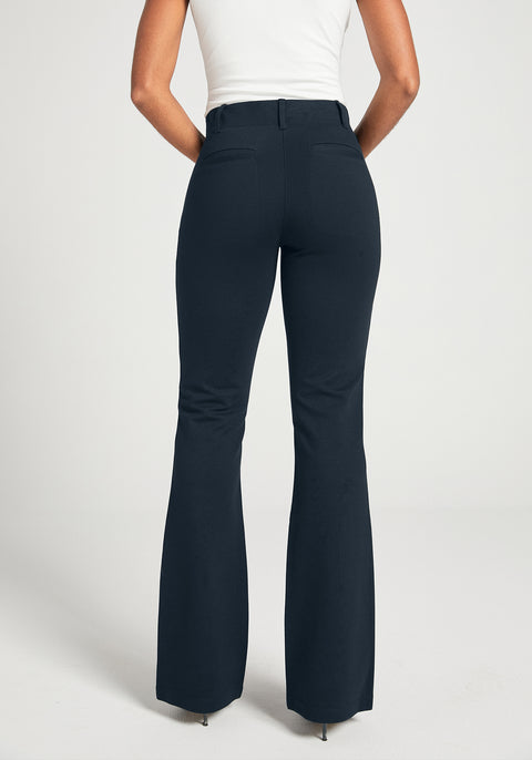 Two-Pocket Dress Pant Yoga Pant | Bootcut (Navy)