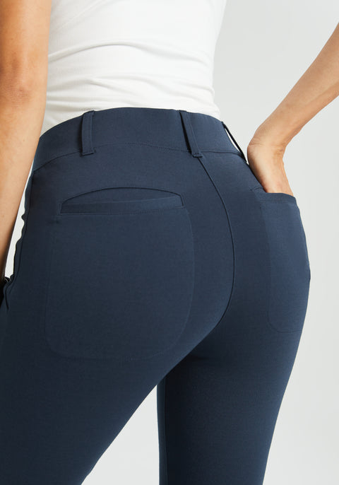 Two-Pocket Dress Pant Yoga Pant | Bootcut (Navy)