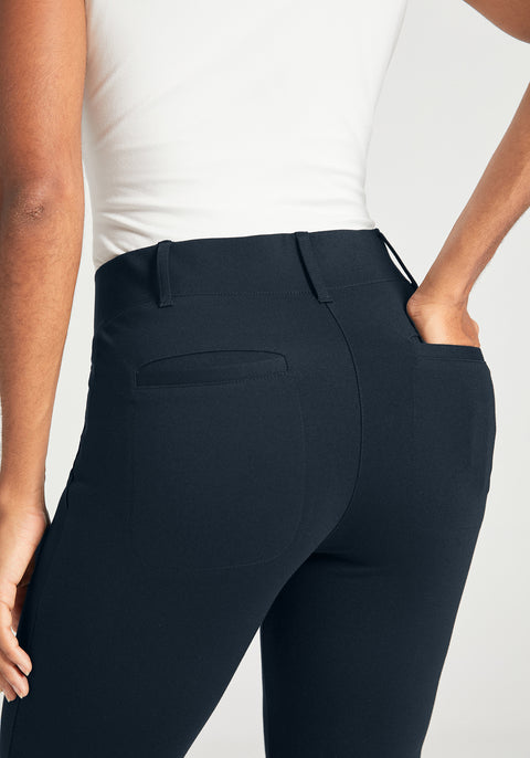 Two-Pocket Dress Pant Yoga Pant | Bootcut (Navy)