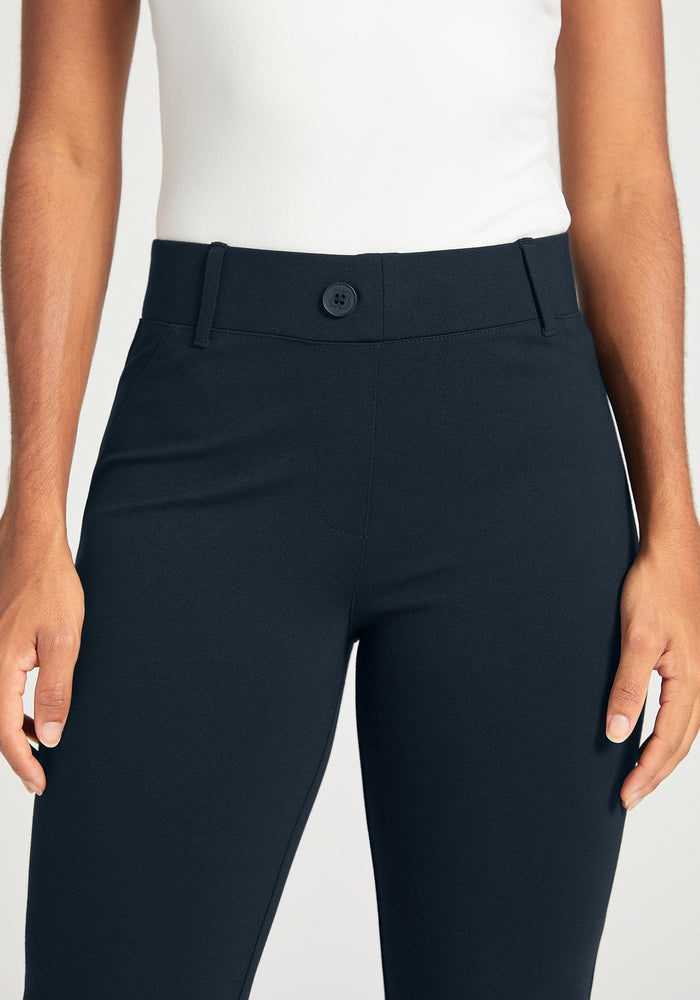 Two-Pocket Dress Pant Yoga Pant | Bootcut (Navy)