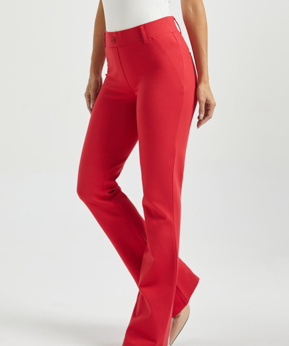 Two-Pocket DPYP™ Dress Pant Yoga Pant | Bootcut (Red)