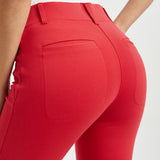 Two-Pocket DPYP™ Dress Pant Yoga Pant | Bootcut (Red)