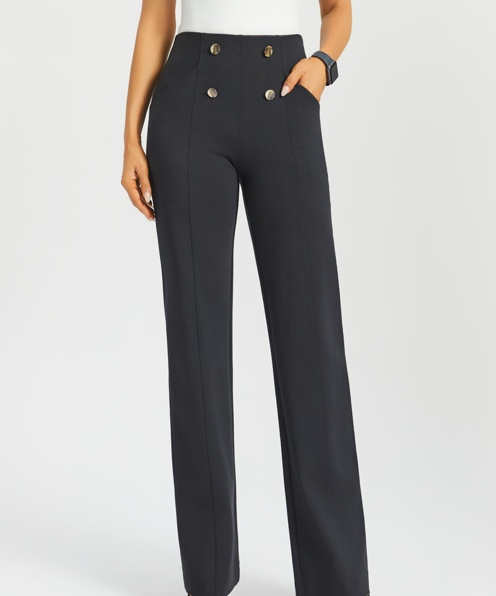 Atlantic DPYP™ Dress Pant Yoga Pants | Wide (Black)