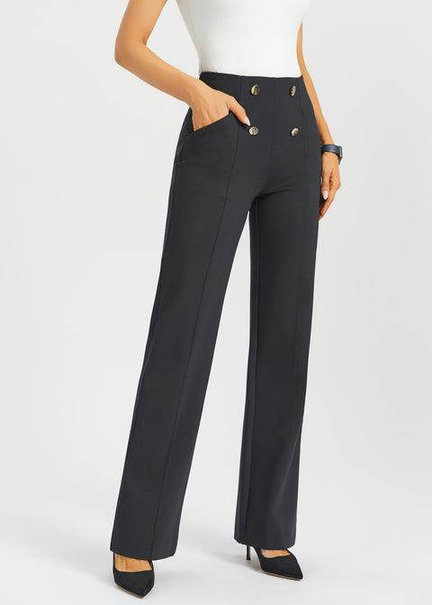Atlantic DPYP Dress Pant Yoga Pants | Wide (Black) | S / Petite (32 Inches) Atlantic DPYP Dress Pant Yoga Pants | Wide (Black) | S / Petite (32 Inches)