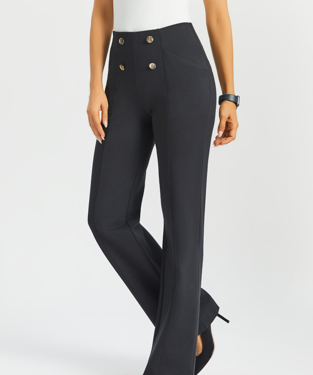 Atlantic DPYP™ Dress Pant Yoga Pants | Wide (Black)