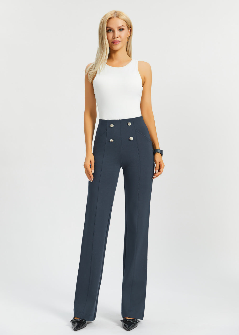 Atlantic DPYP™ Dress Pant Yoga Pants | Wide (Navy) – Betabrand