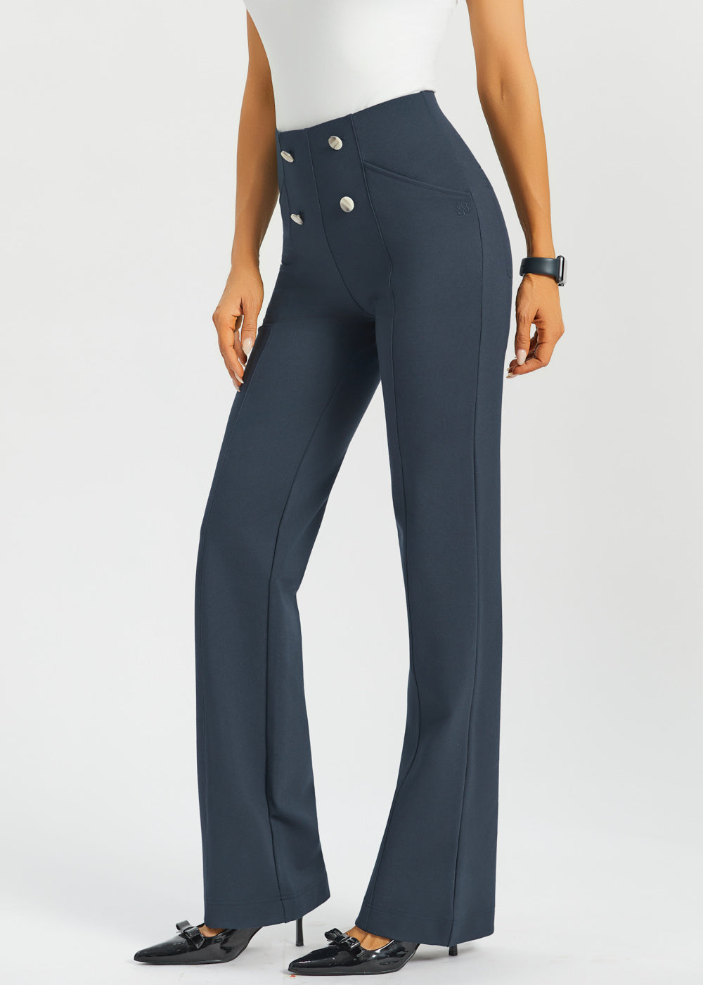Atlantic DPYP™ Dress Pant Yoga Pants | Wide (Navy) – Betabrand
