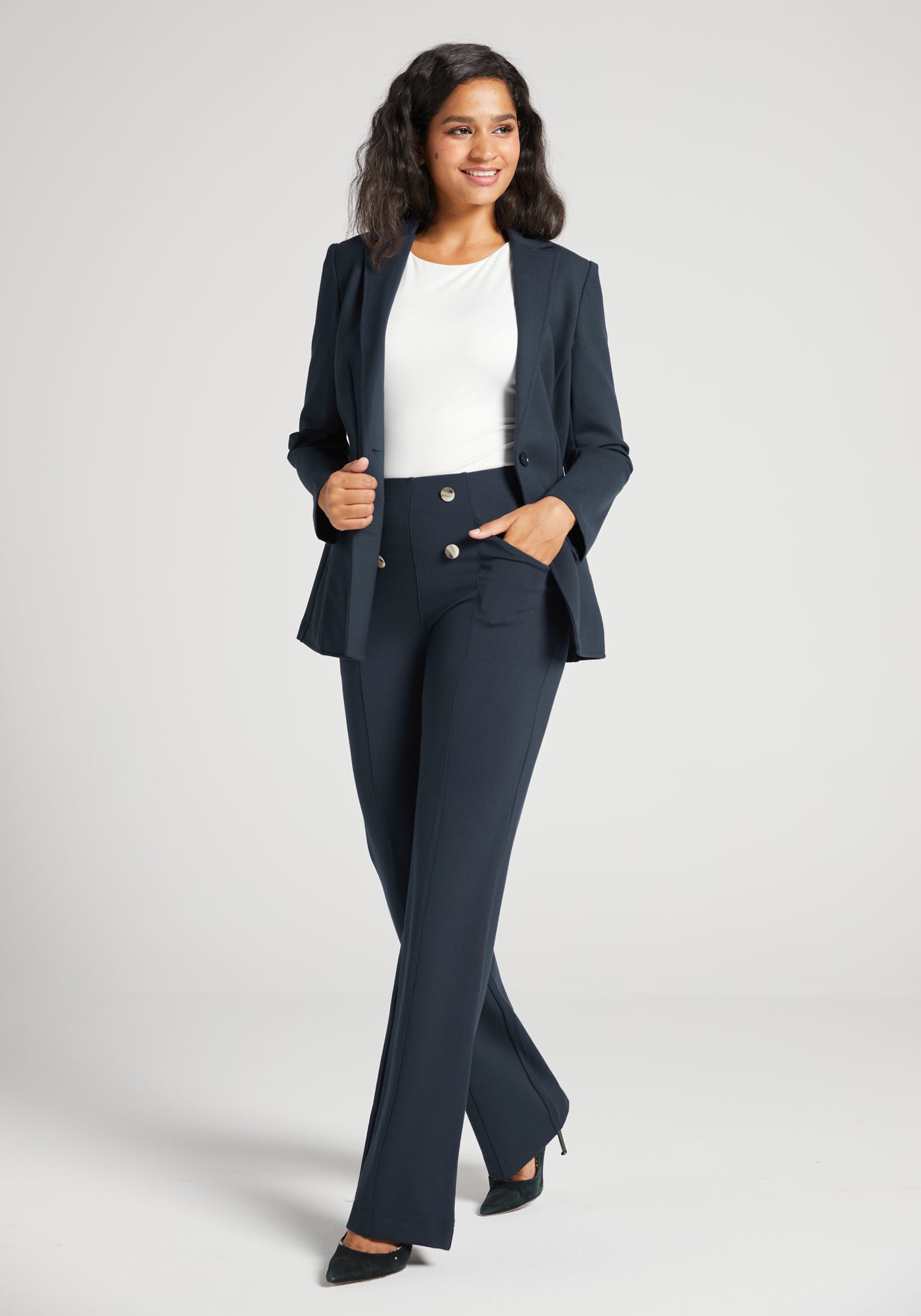 Atlantic DPYP™ Dress Pant Yoga Pants | Wide (Navy) – Betabrand