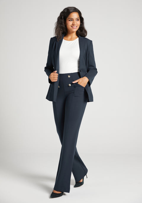 Atlantic DPYP™ Dress Pant Yoga Pants | Wide (Navy)