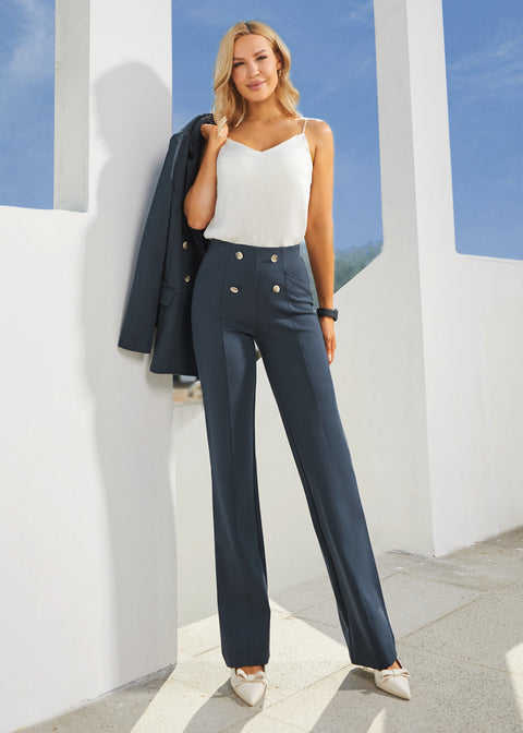 Atlantic DPYP™ Dress Pant Yoga Pants | Wide (Navy)