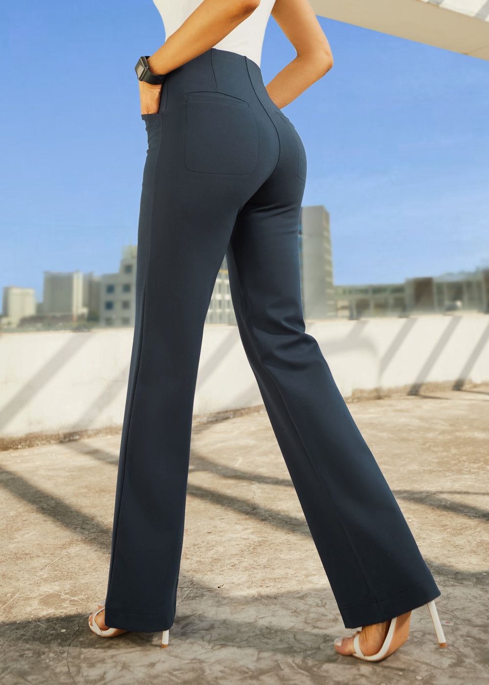 Atlantic DPYP™ Dress Pant Yoga Pants | Wide (Navy) – Betabrand