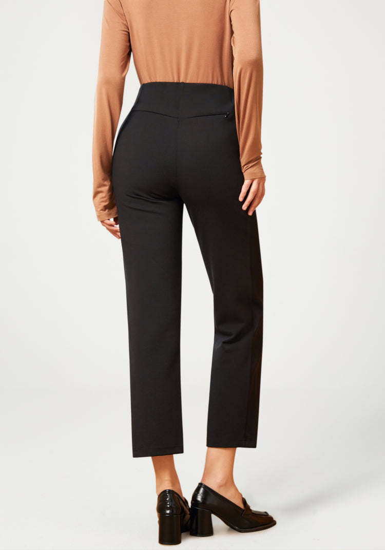 Monroe Crop Trouser | Straight (Black)