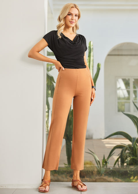 Monroe Crop Trouser DPYP™ | Straight (Sandalwood)