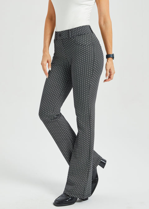 PRESALE ⏰ 7-Pocket DPYP™ Dress Pant Yoga Pant | Bootcut (Black White Geo)