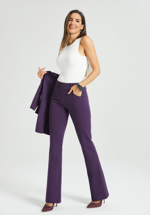 ⏰ PRESALE | 7-Pocket Dress Pant Yoga Pant | Bootcut (Aubergine)