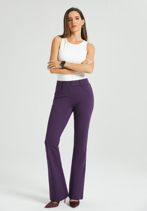 ⏰ PRESALE | 7-Pocket Dress Pant Yoga Pant | Bootcut (Aubergine)