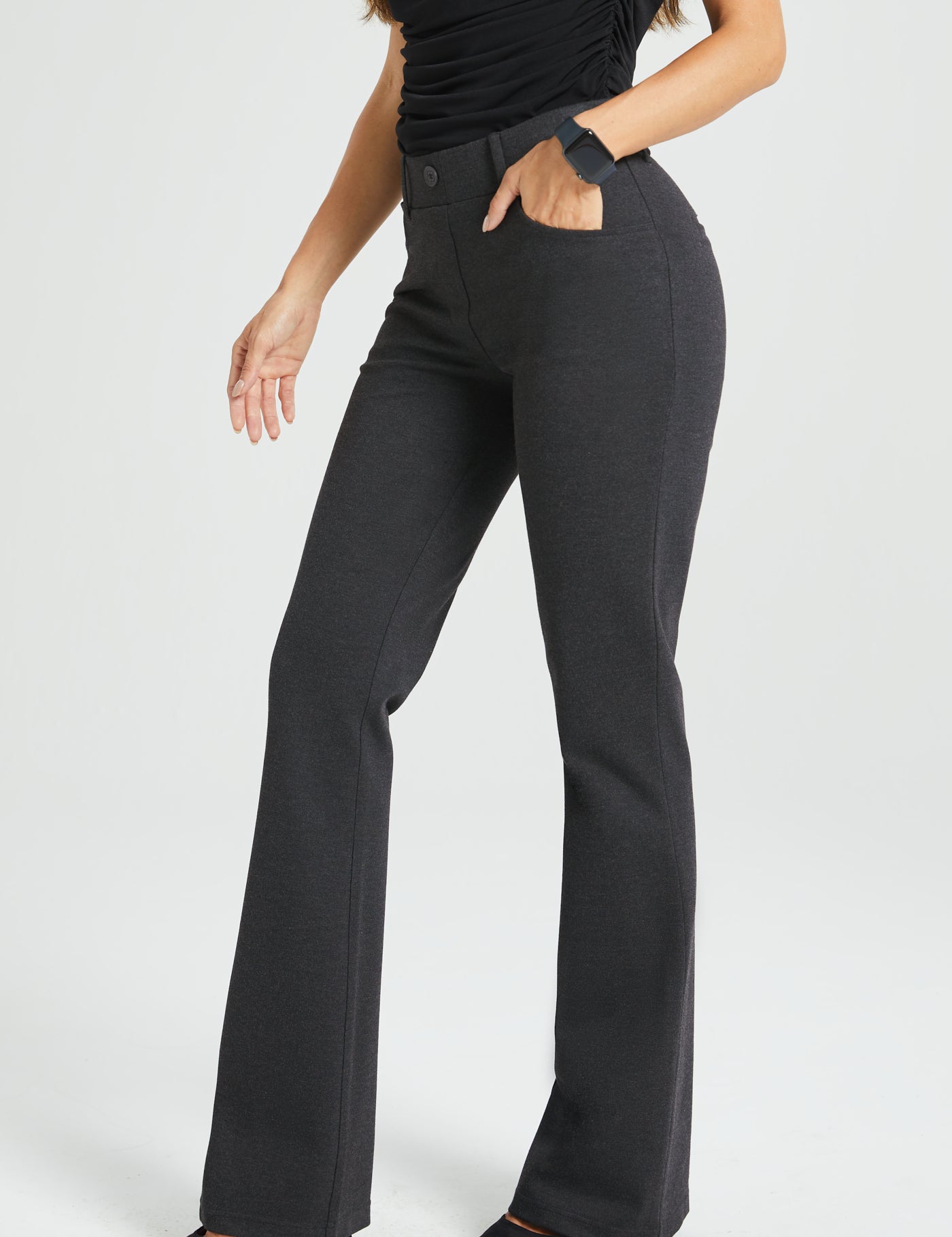 7-Pocket DPYP™ Dress Pant Yoga Pant | Bootcut (Charcoal)