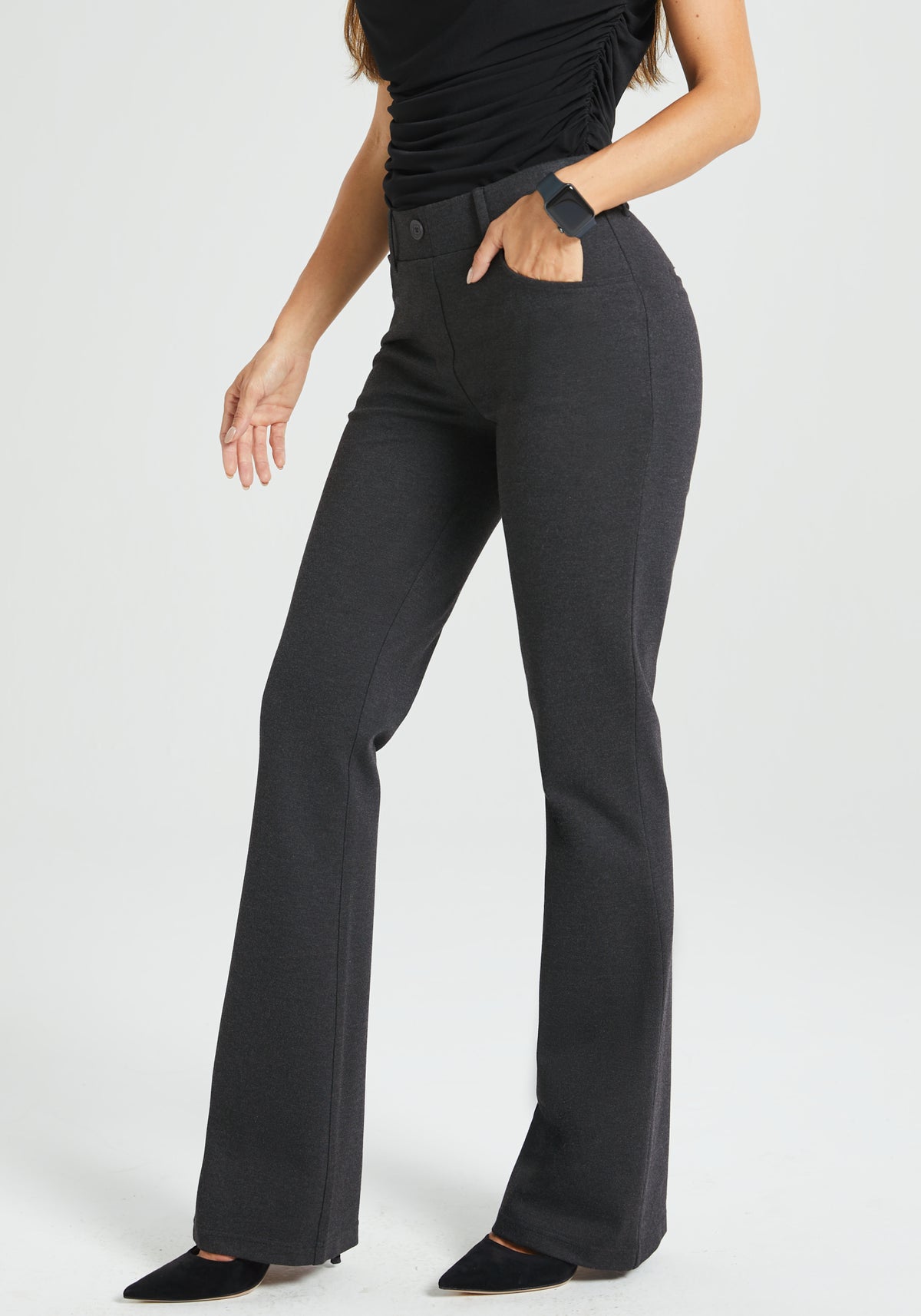 7-Pocket DPYP™ Dress Pant Yoga Pant | Bootcut (Charcoal)