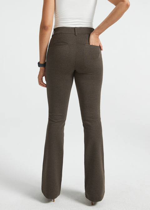 PRESALE ⏰ 7-Pocket DPYP™ Dress Pant Yoga Pants | Bootcut (Heather Brown)