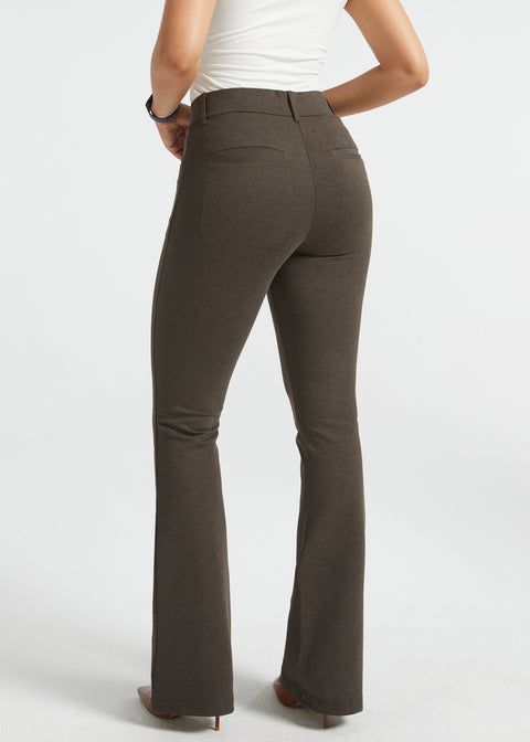 PRESALE ⏰ 7-Pocket DPYP™ Dress Pant Yoga Pants | Bootcut (Heather Brown)