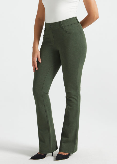 PRESALE ⏰ 7-Pocket DPYP™ Dress Pant Yoga Pants | Bootcut (Heather Olive)