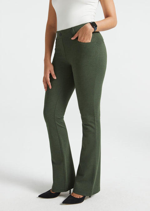 PRESALE ⏰ 7-Pocket DPYP™ Dress Pant Yoga Pants | Bootcut (Heather Olive)