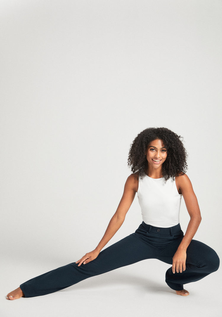 7-Pocket Dress Pant Yoga Pant | Bootcut (Navy) | Betabrand