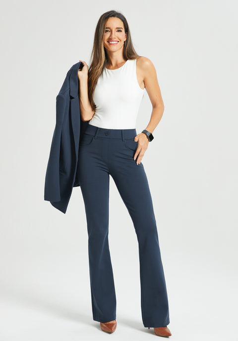 ⏰ PRESALE | 7-Pocket Dress Pant Yoga Pant | Bootcut (Navy)