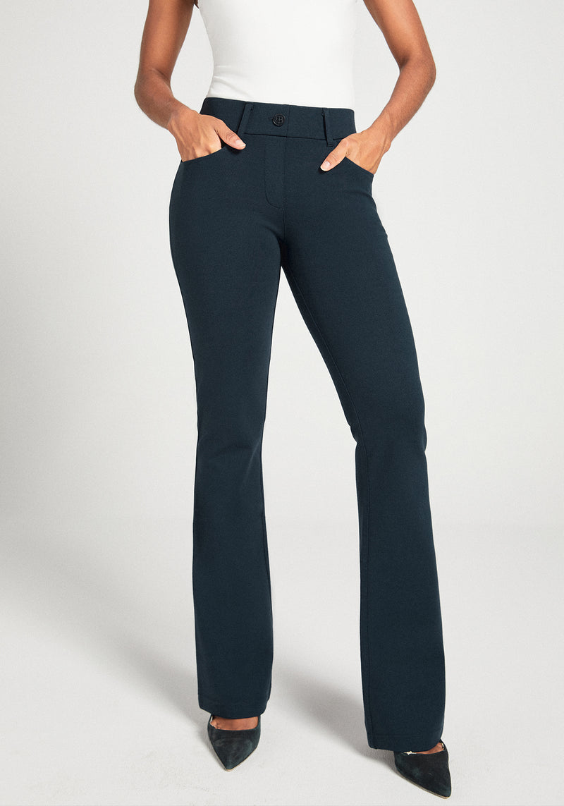 7 Pocket Dress Pant Yoga Pant Bootcut Navy Betabrand
