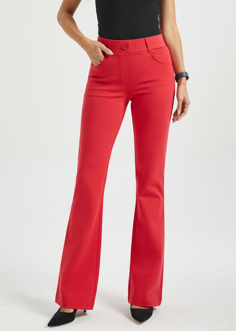 7-Pocket DPYP™ Dress Pant Yoga Pant | Bootcut (Red)