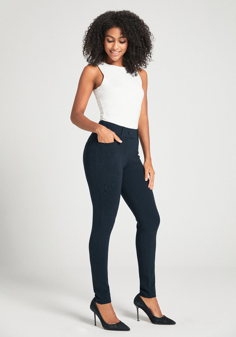 7-Pocket Dress Pant Yoga Pant | Skinny (Navy)