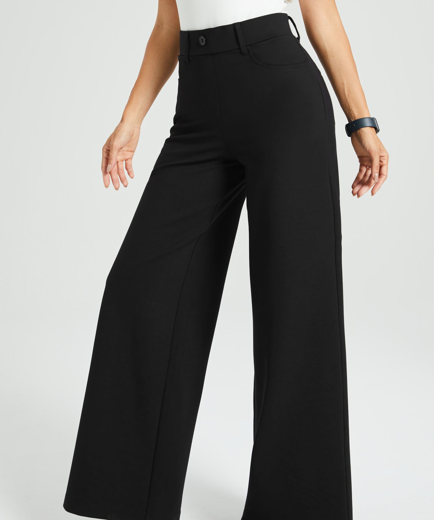 7-Pocket High-Waist DPYP™ Dress Pant Yoga Pant | Wide (Black)