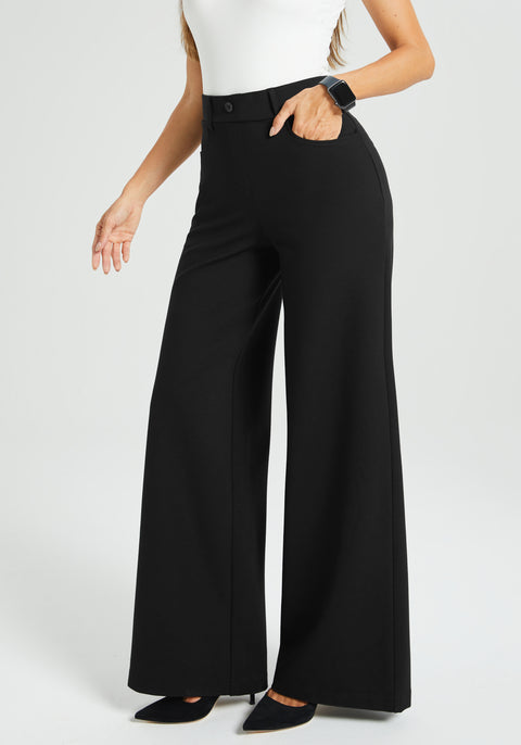 ⏰ PRESALE | 7-Pocket Dress Pant Yoga Pant | Wide (Black)