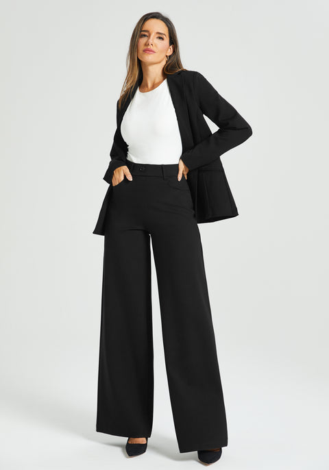 ⏰ PRESALE | 7-Pocket Dress Pant Yoga Pant | Wide (Black)