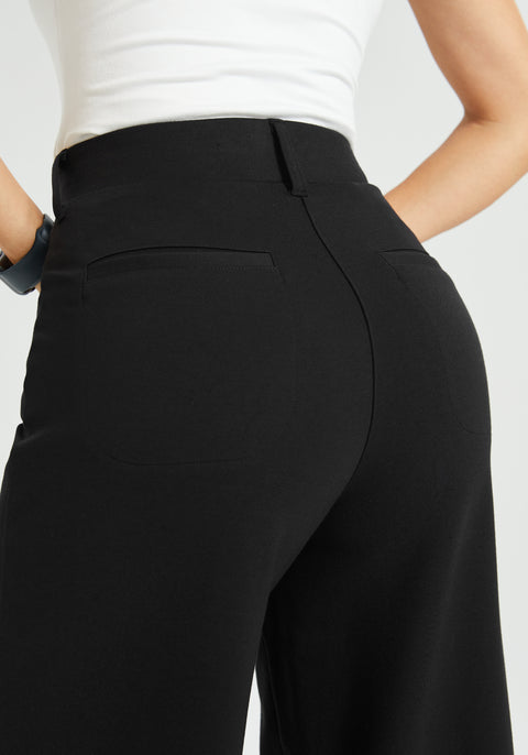⏰ PRESALE | 7-Pocket Dress Pant Yoga Pant | Wide (Black)