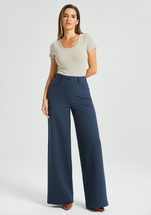 ⏰ PRESALE | 7-Pocket Dress Pant Yoga Pant | Wide (Navy)