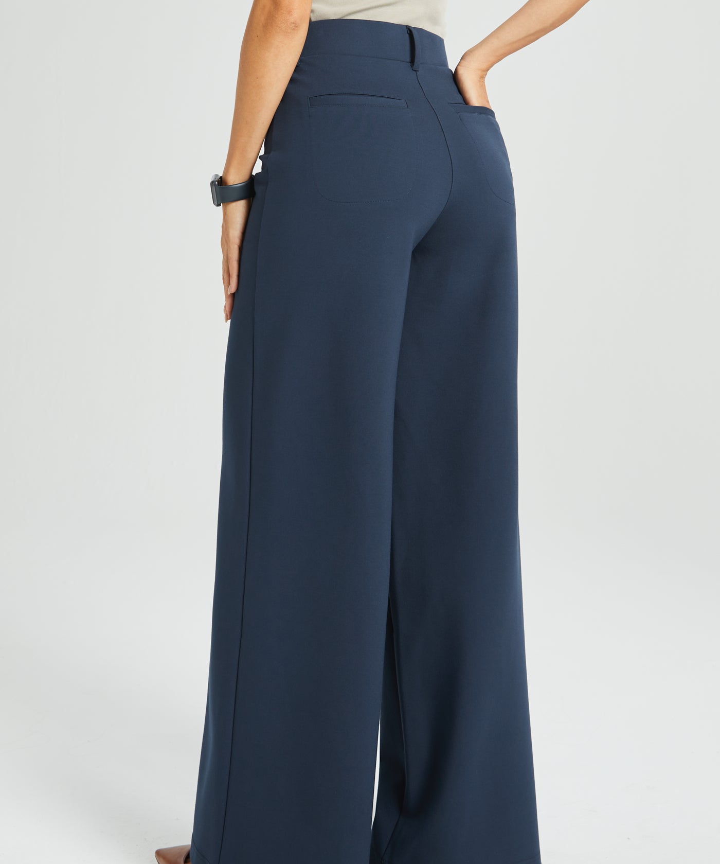 7-Pocket High-Waist DPYP™ Dress Pant Yoga Pant | Wide (Navy)