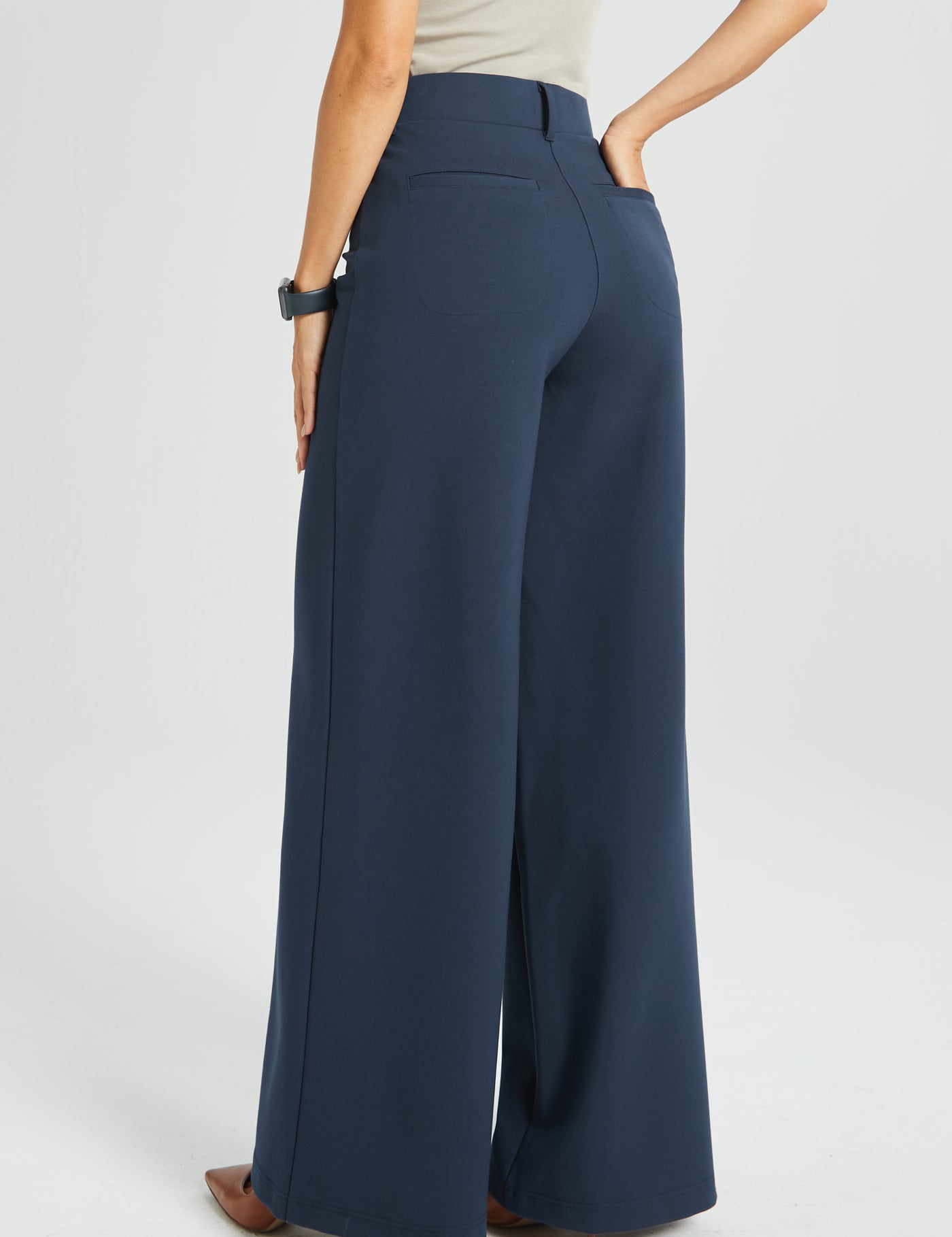 7-Pocket High-Waist DPYP™ Dress Pant Yoga Pant | Wide (Navy)