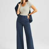 7-Pocket High-Waist DPYP™ Dress Pant Yoga Pant | Wide (Navy)