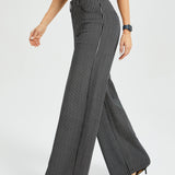 7-Pocket High-Waist DPYP™ Dress Pant Yoga Pant | Wide (Black Beige Pinstripe)