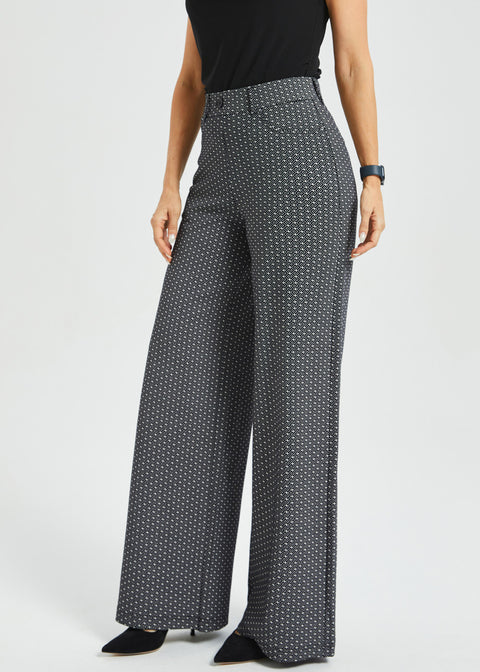 PRESALE ⏰ 7-Pocket High-Waist DPYP™ Dress Pant Yoga Pant | Wide (Black White Geo)