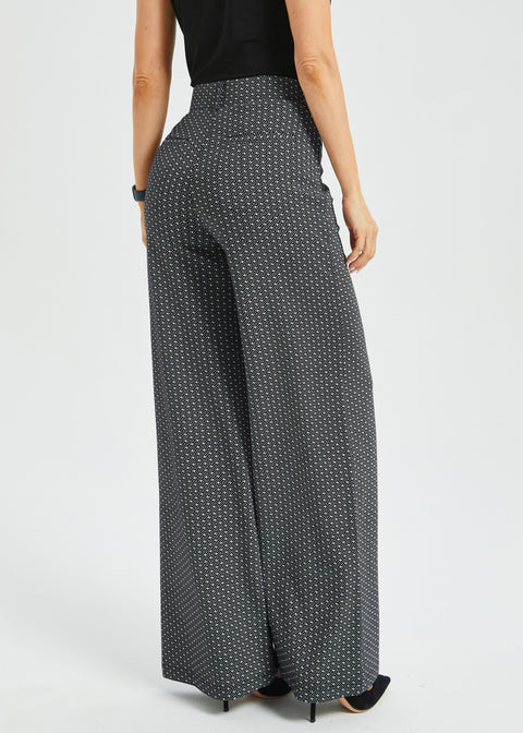 PRESALE ⏰ 7-Pocket High-Waist DPYP™ Dress Pant Yoga Pant | Wide (Black White Geo)