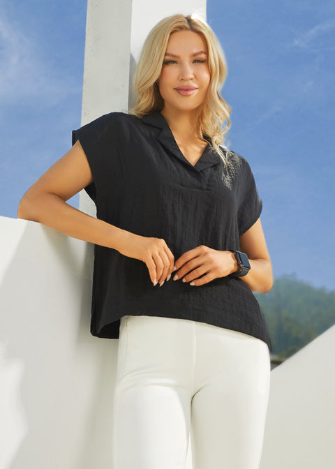 Camp Shirt | Linenette (Black)