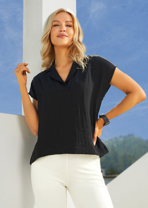 Camp Shirt | Linenette (Black)