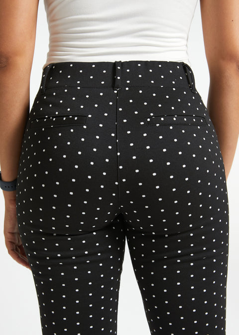 Classic Dress Pants | Bootcut - Jacquard (Black Ivory Dot)