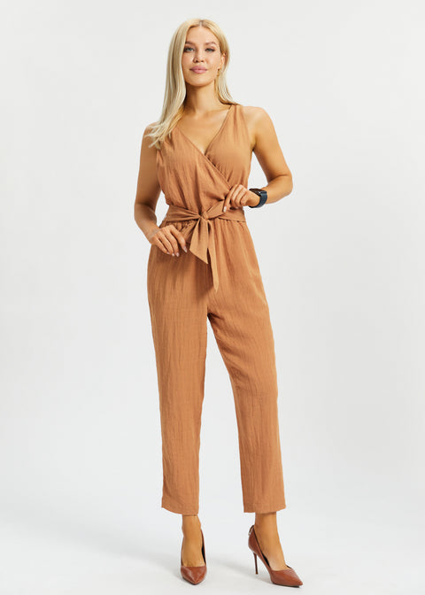 Drift Jumpsuit | Linenette (Sandalwood)