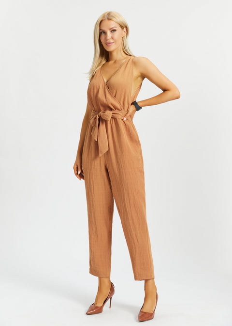 Drift Jumpsuit | Linenette (Sandalwood)