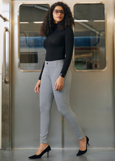 PRESALE ⏰ Classic DPYP™ Dress Pant Yoga Pant | Skinny (Black Ivory Catstooth)